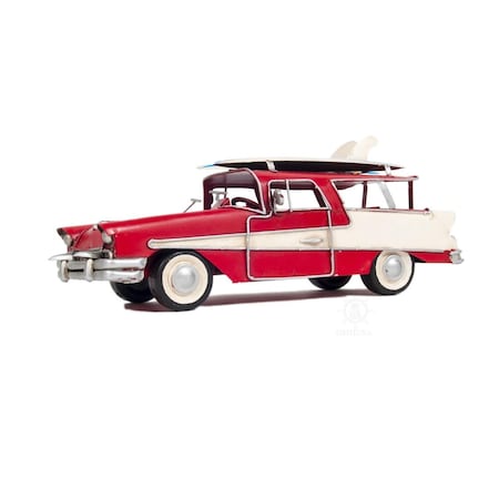 Palacedesigns C1957 Red Ford Country Squire Station Wagon Sculpture PA3101147
